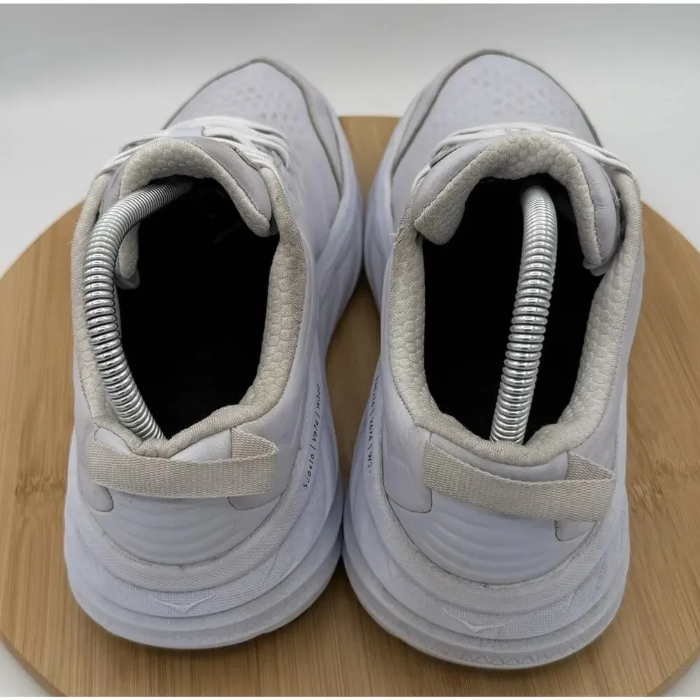 HOKA One One 1110521/WHT BONDI SR White Leather Women's Non-Slip Shoes Size 8